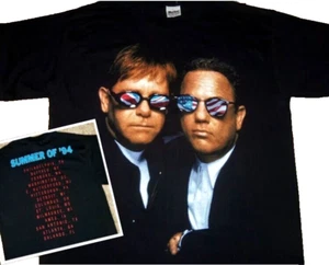 NEW VINTAGE 90's ELTON JOHN BILLY JOEL PATRIOTIC SUMMER OF 94' TOUR SHIRT LARGE - Picture 1 of 5
