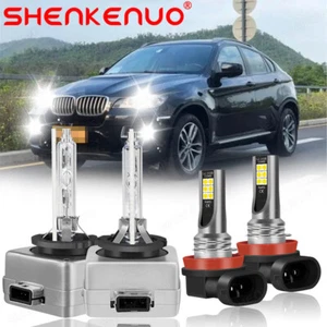 For 2008-2012 2013 2014 BMW X6 LED HID Headlight Bulbs High/Low Beam + Fog Light - Picture 1 of 16