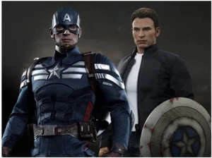 Figura(s) coleccionable(s) de Hot Toys MMS243 CA2: WS CAPITÁN AMÉRICA Y STEVE ROGERS 1:6 - Imagen 1 de 17