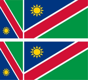 Lot 4 Vinyl Stiker Drapeau autocollant Flag Namibia NAMIBIE - Imagen 1 de 1
