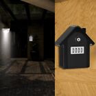(Black)Durable Wallhanging Corrosion Resistant Key Lock Box Key Box For Home Au