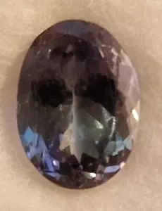 Natürlicher Tansanite, bläuliches Violet, 2.12ct, oval facetted (HKD Report) - Bild 1 von 5