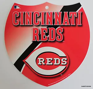 Cincinnati Reds Interstate Sign Licensed MLB Plastic Wall Decor Man Cave - Picture 1 of 3