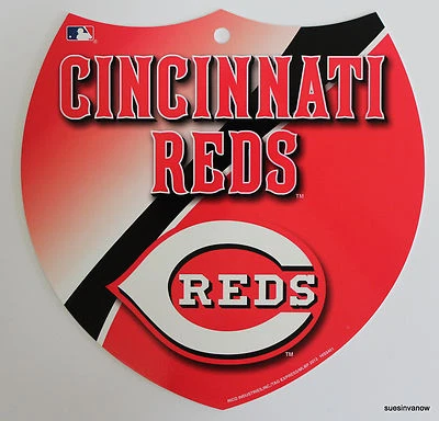 Cincinnati Reds  Interstate Sign Licensed MLB Plastic Wall Decor Man Cave  - Image 1 of 3
