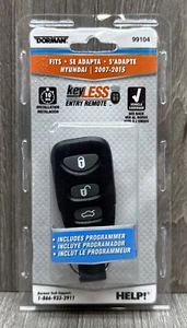 DORMAN 99104 Keyless Entry Remote Hyundai 2007 - 2015 Elantra & Sonata - Picture 1 of 2