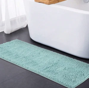 Chenille Bathroom Mats With Non-Slip Backing Machine Washable Durable Bath Rugs - Picture 1 of 62