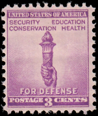 US Stamp #901 - 1940 3¢ Torch of Freedom, EzGrade™ VG, MNH OG - Image 1 of 3