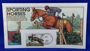 Scott 2756 FDC Steeplechase Sporting Horses Series Collins Hand Painted Cachet - Picture 1 of 2