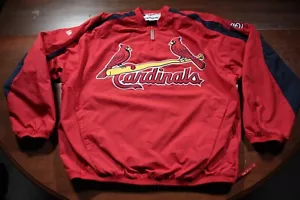 St. Louis Cardinals L Majestic Authentic Collection Pullover Jacket MLB Baseball - Picture 1 of 7