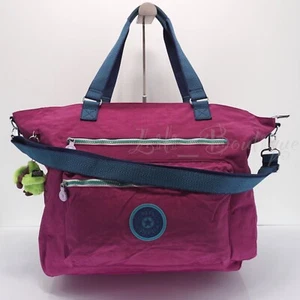 Kipling ISAAC Extra Large Zip Tote Bag KI9470 Polyamide Purple Fig WB $164 NWT - Picture 1 of 12