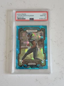 2023 Panini Prizm Jaxon Smith-Njigba Blue Ice /99 PSA 10 Rookie Seattle Seahawks - Picture 1 of 1