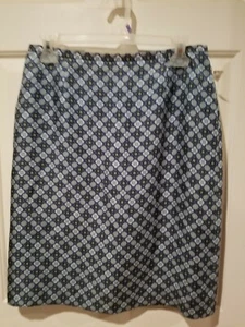 Ann Taylor 100 % Seide Rock in Blau, gefüttert Gr. 6 neu ohne Etikett - Bild 1 von 8