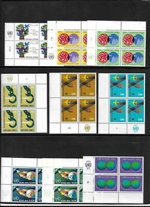 Estampillas de las Naciones Unidas (Ginebra): 1978-85 (#73//136); montadas sin montar o nunca montadas con inscripción Negro/4; 57 diferentes - Imagen 1 de 7