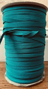 Large Spool Of Teal Ribbed 1/4 Inch Elastic Read - Picture 1 of 3