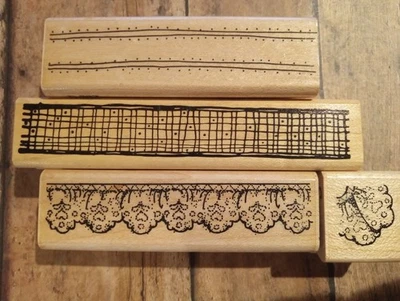 Лот деревянных смонтированных марок границы разделитель марок марки изготовление открыток - Изображение 1 из 2