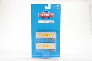 HO Athearn Roundhouse OOCL 25ft Anhänger 2-Pack #461009, 461045 schöne Details neu - Bild 1 von 11