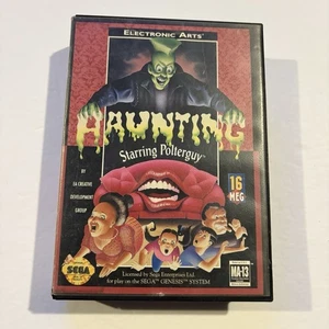 Haunting Starring Polterguy Sega Genesis 1993 carrello gioco autentico + custodia testata - Foto 1 di 6