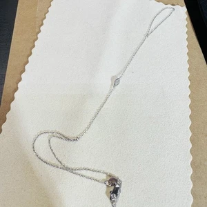 Impresionante Brazalete Anillo Combo Cadena Mano Oro Blanco 14K Diamante Natural Marqués - Imagen 1 de 3