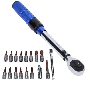 Click Torsion Wrench Set 2-24N.m 72 Tooth Ratchet Reversible 1/4 Inch Drive HLF - Picture 1 of 12