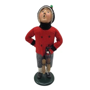 Byers Choice Ltd. 1993 Caroler Junge mit Schlittschuhen Weihnachtsfigur - Bild 1 von 7