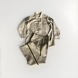 Emergency Response Public Safety Uniform New Large Shirt Vtg 32/27 Pants Khaki - Picture 1 of 17