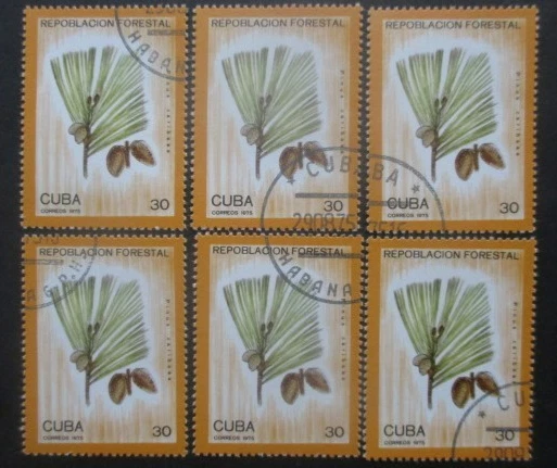 CUBAtimbre N°1865 X 6 oblitéré - Photo 1/1