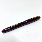 Conway Stewart Vintage Fountain Pen No. 15 Red Marble 14K Gold Nib 