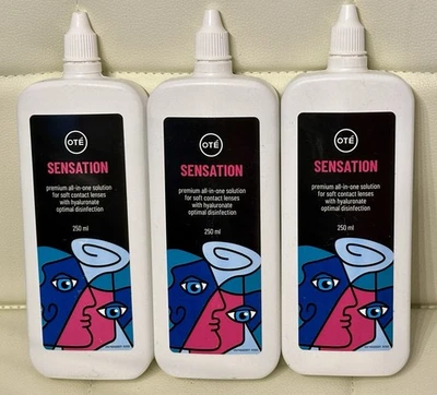 3 x 250ml Ote Sensation all in one contact lens solution 3x250ml