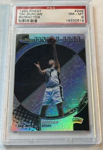 1999 Finest Tim Duncan Refractor PSA 8 - Picture 1 of 2