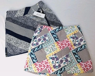 lady hagen golf skort Size 6 Tennis Skirt Set Of 2 Patchwork Navy (1 New 1 Used) - Image 1 of 4