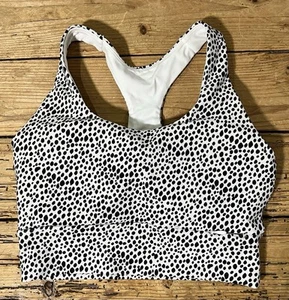 Lorna Jane Woman’s Size M White Micro Leopard Sports Bra - NWOT - Picture 1 of 11