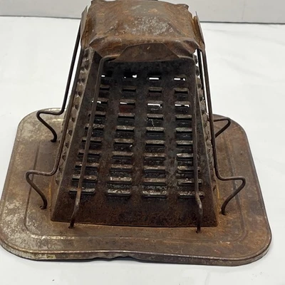 Tostadora de fogata vintage cuatro rebanadas de pan madera gas camping  Foto 1 de 4