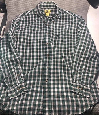 Camisa Cabeza de Pato Verde A Cuadros Manga Larga Con Botones Para Hombre Grande De Colección Años 90 De Colección Foto 1 de 4