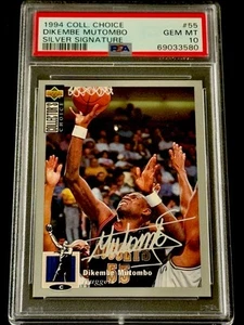 1994 Coll. Choice Silver Signature #55 Dikembe Mutombo HOF PSA 10 Gem Mint POP 1 - Picture 1 of 1