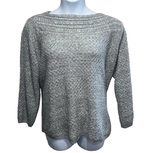 Croft & Barrow hellgrauer Strickpullover Größe 3X Pullover bequemer Pulli 52" Brustumfang - Bild 1 von 10