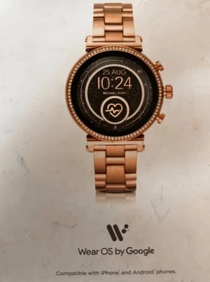 Michael Kors Access Bradshaw 2 44mm Case Rose Gold Stainless Steel Watch - Image 1 of 4