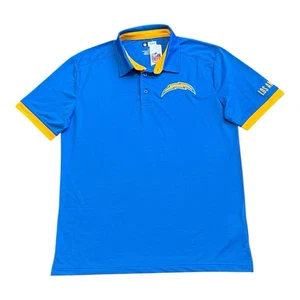 NFL Team Apparel Los Angeles Chargers Herren Blau & Gelb Poloshirt L Neu mit Etikett - Bild 1 von 4