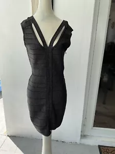 Wow Couture Gray Bandage Dress Size L Mini - Picture 1 of 6