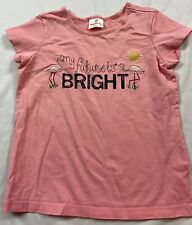 Hanna Andersson Size 140 (10 years) Pink My Future Is Bright Flamingo Top Shirt 