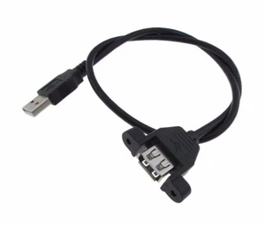 USB 2.0 Expansion Cable Male to Female w/ Mounting handle 50CM - Foto 1 di 1
