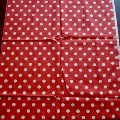 99cm x 114cm Orange White Spot Moda Cotton Quilting Fabric 2000s Craft Sewing - Image 1 of 4