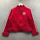 Vintage Walt Disney World Mickey Mouse Sweatshirt Jacket Women's L Full Zip Red