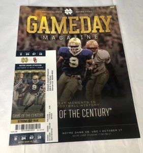 Programma calcio college Notre Dame VS USC 2015 e biglietto completo mai usato - Foto 1 di 8