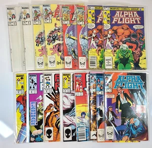 Alpha Flight Marvel Comics Lot of 16 - #2,2,4,4,5,5,6,6,7,8,10,41,46,49,52, & 53 - Picture 1 of 4