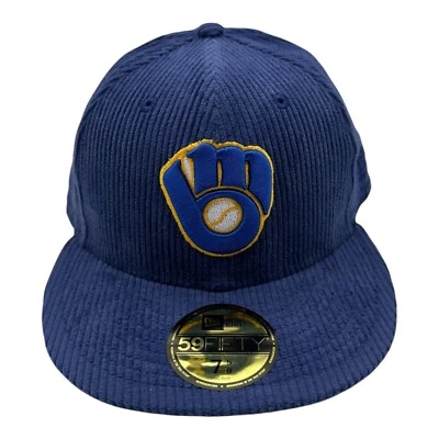 Gorra New Era 59Fifty Milwaukee Brewers 7 5/8 azul real pana MLB béisbol Foto 1 de 4