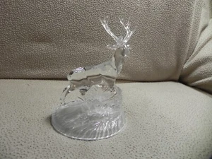 Crystal D'Arques Glass Deer Stag Figurine Made in France @ - Picture 1 of 5