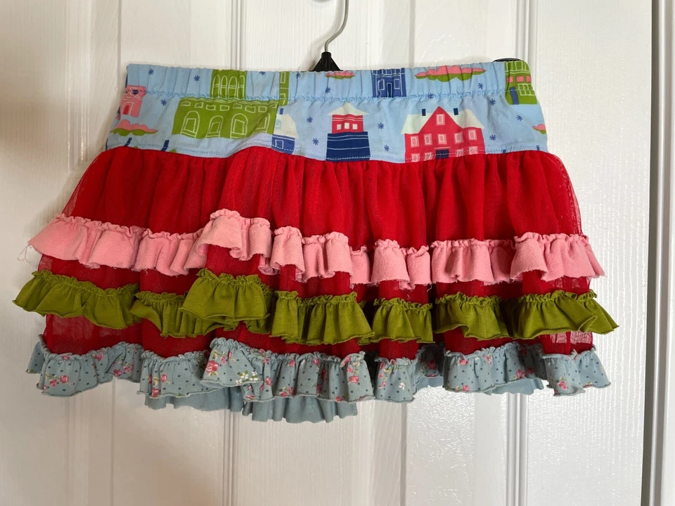 Falda Matilda Jane de Tul con Volantes en Capas Talla 18 Meses Red/Algodón Giro Foto 1 de 4