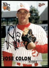 2000 Multi-Ad Columbus Red Stixx Jose Colon IP Autograph Baseball Card