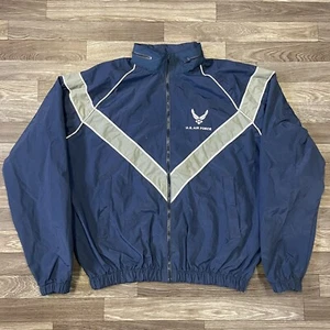 Vintage Skilcraft U.S. Air Force Windbreaker Jacket Men’s Large Blue Mesh Lined - Picture 1 of 10