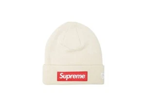 Supreme New Era Box Logo Beanie Stone - Picture 1 of 3